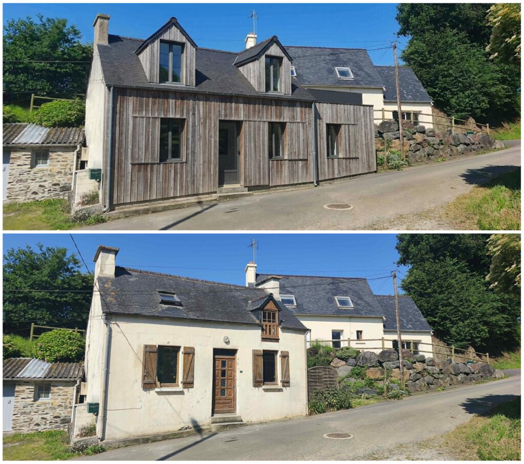 Rénovation d&rsquo;une petite maison d&rsquo;habitation de 45m² + Extension de 15m² à Minihy-Tréguier.